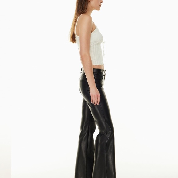 NWT The Melina™ Low-rise Flare Pant Low-rise Vegan Leather pants - Picture 2 of 7
